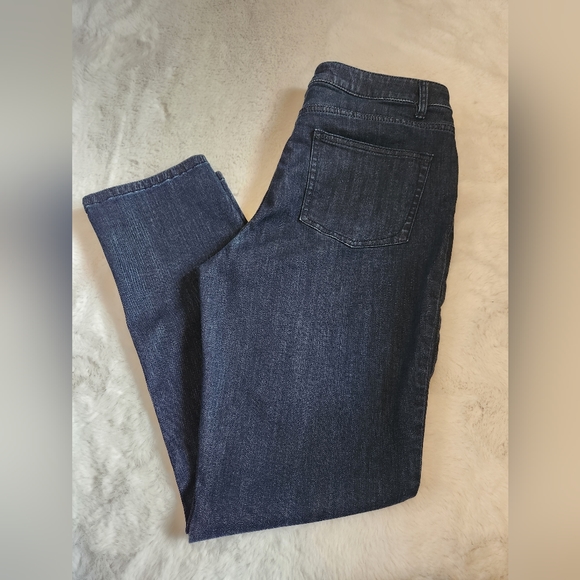 J. Jill Women's Size 10 Smooth Fit Slim Ankle Blue Denim Jeans Stretch - Picture 4 of 9